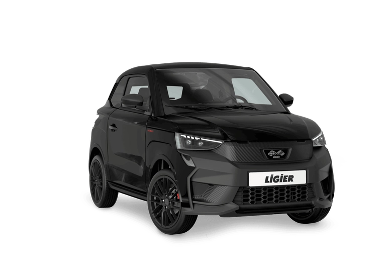 Ligier JS50 Ultimate EV i sort, sett forfra